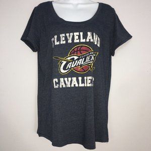 Cleveland Cavaliers NBA Womens XL Blue Graphic Short Sleeve Cotton Blend T-Shirt